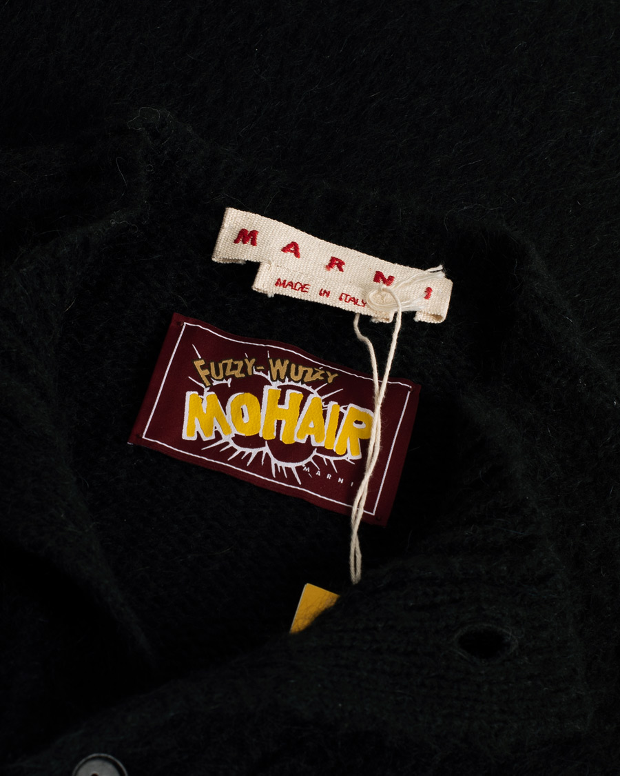 Herren | Marni Fuzzy Wuzzy Cardigan Black 48 | Pre-owned | Marni Fuzzy Wuzzy Cardigan Black 48